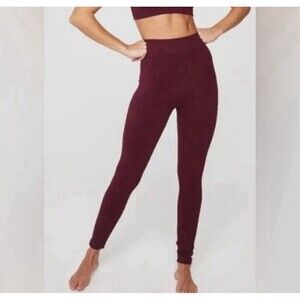 Knix Leggings Womens XXL Dark Cherry Good To Go Seamless Stretch Pull On 24”